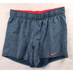 Nike Women's One Dri-FIT Mid Rise 3" Brief Lined Shorts Blue Size M